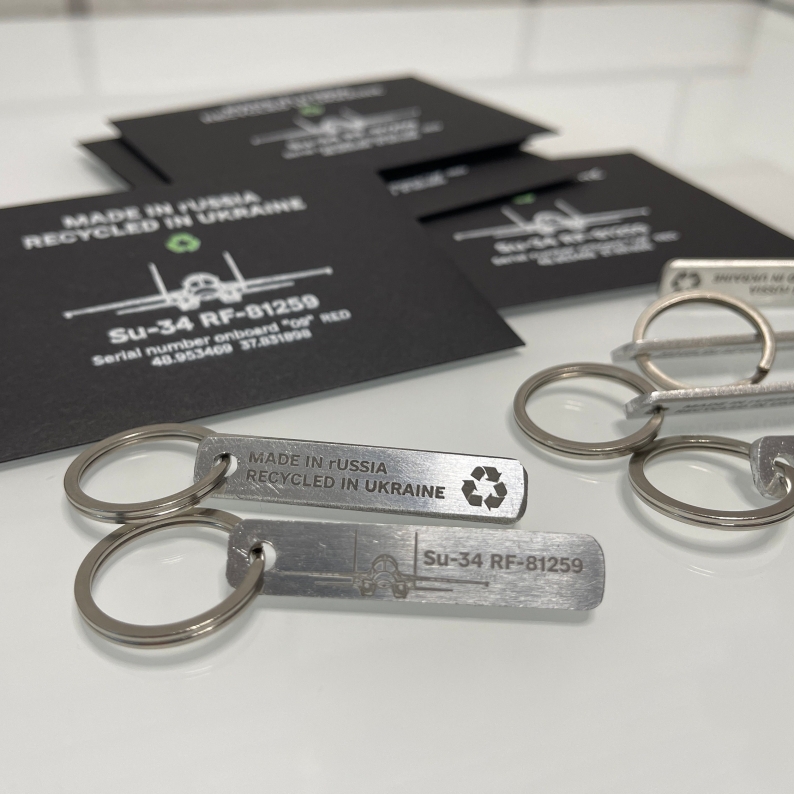 A Symbol of History - SU-34 Fighter Jet Relic Keychain
