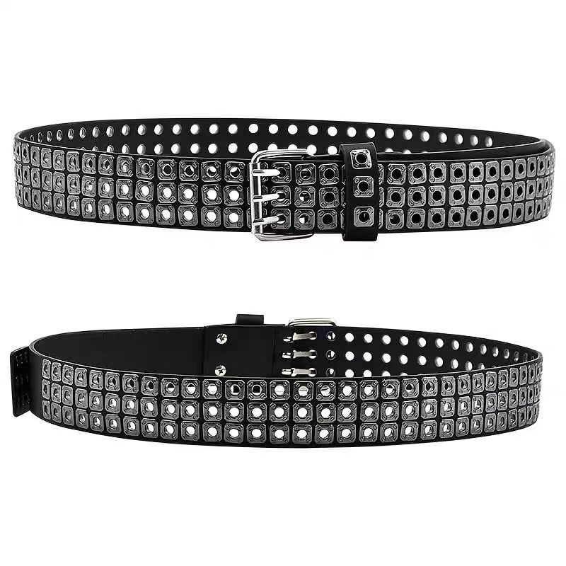 n style punk style personality belt lady, fashion pin buckle belt female tie-in, rivet pin  Pu belt buckle