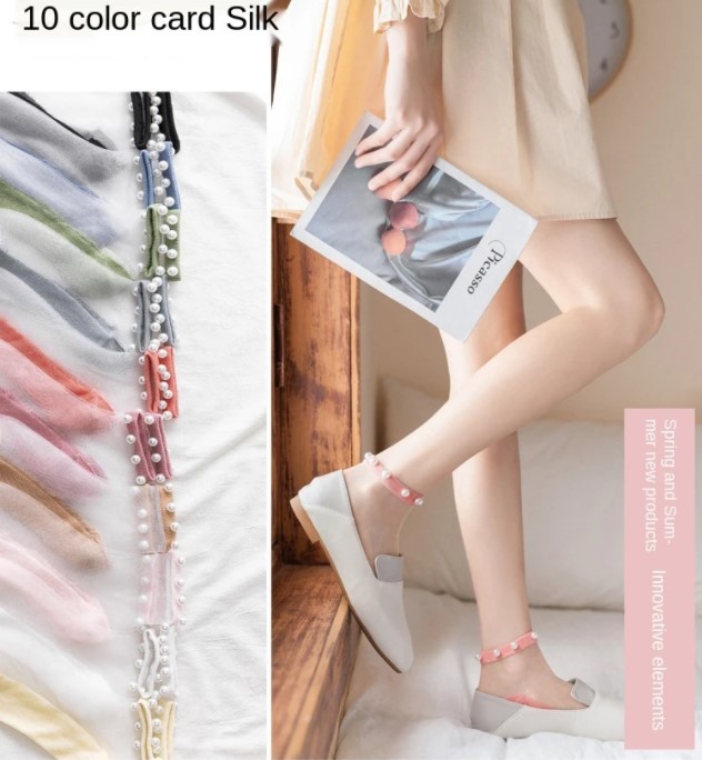 BUY 10 GET 5 FREE💖---Pearl transparent socks (10 Colors)