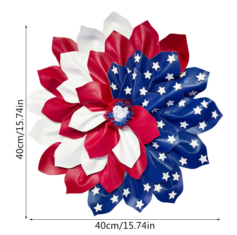 🔥[SAVE 50% OFF]--16inch/40cm American Flag Wreath-BUY 2 GET 10% OFF & FREE SHIPPING