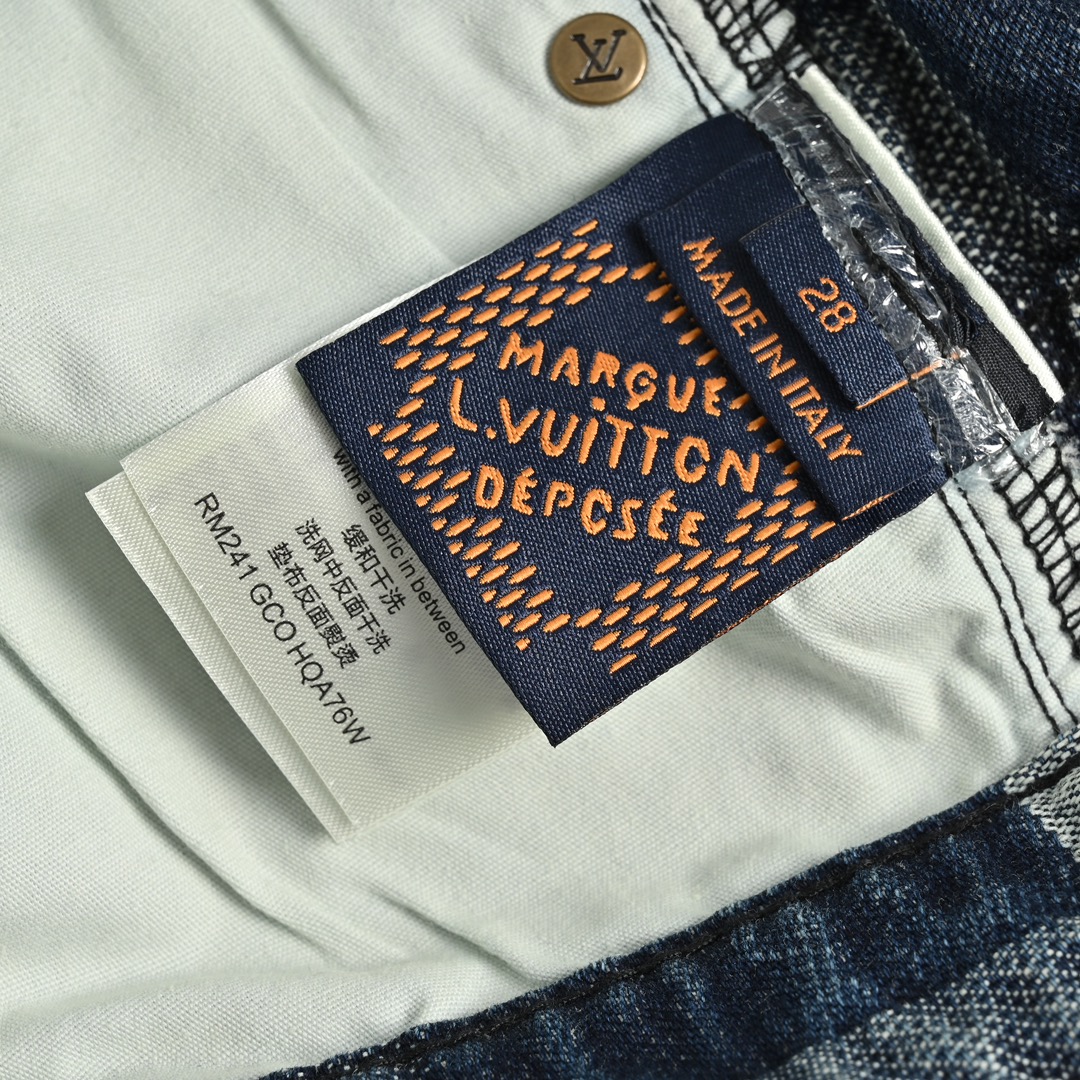 Louis Vuitton 24ss Mosaic Checkerboard Jeans