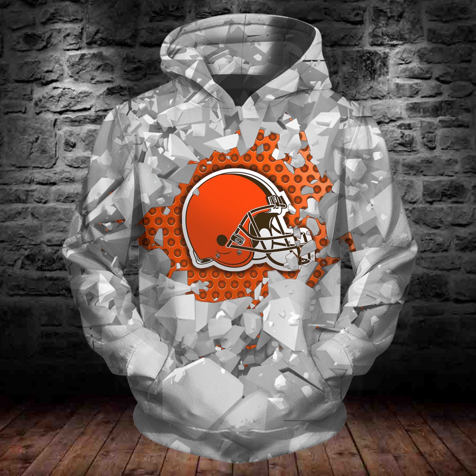 BROWNS HOODIE 3D ICE15