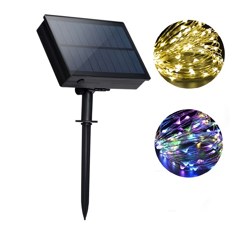 Outdoor Solar String Lights, 164ft 500 Led Solar Powered Fairy Lights With 8 Modes Waterproof Decoration Copper Wire Lights For Patio Yard Trees Christmas Wedding Party