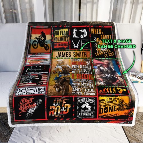 Personalized Motocross Custom Image Sofa Throw Blanket