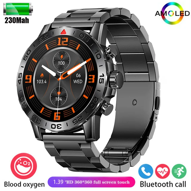New men's HD Bluetooth smart watch 360*360 HD screen all-day heart rate monitoring IP68 waterproof men's smart watch + box