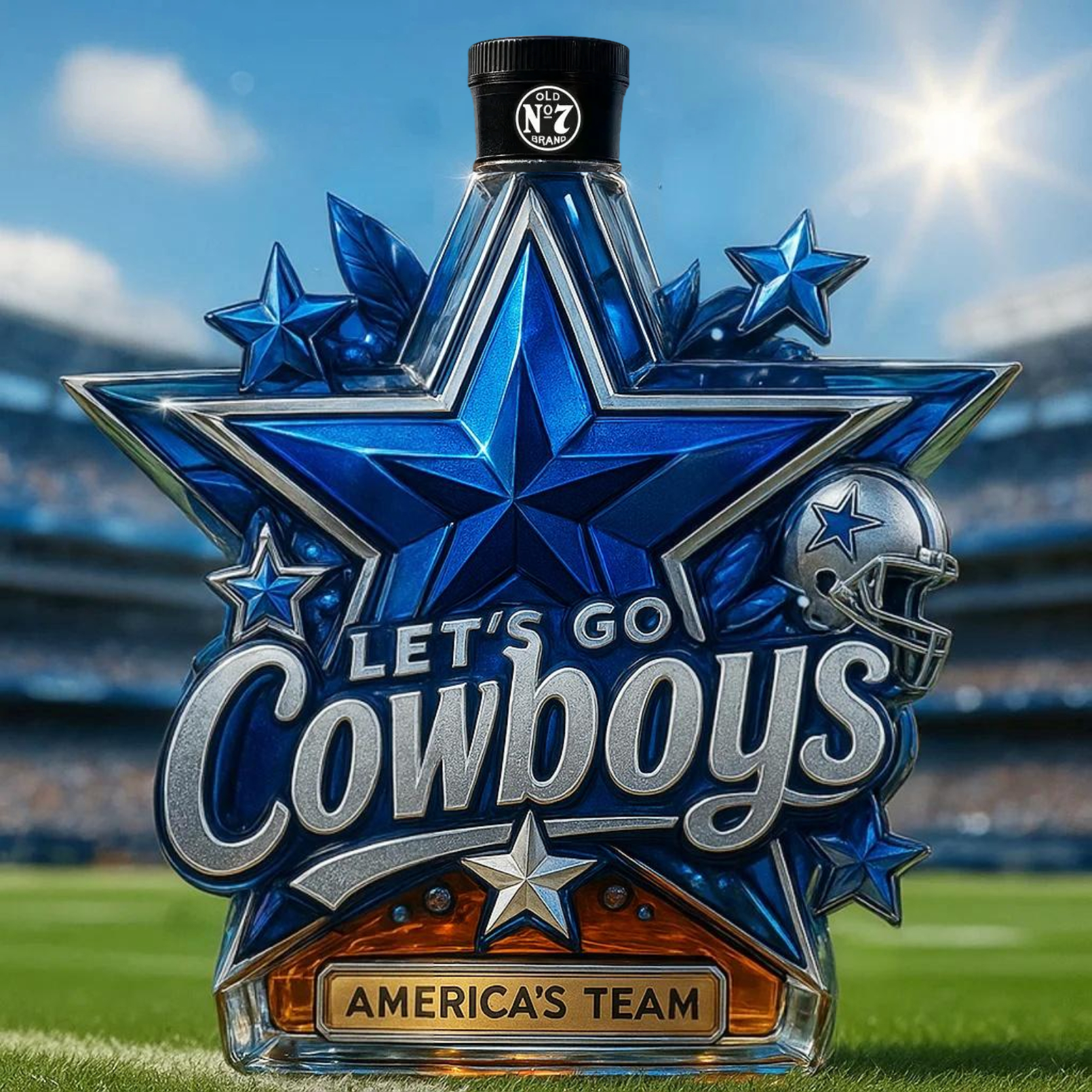 Dallas Cowboys Commemorative Whiskey Bottle