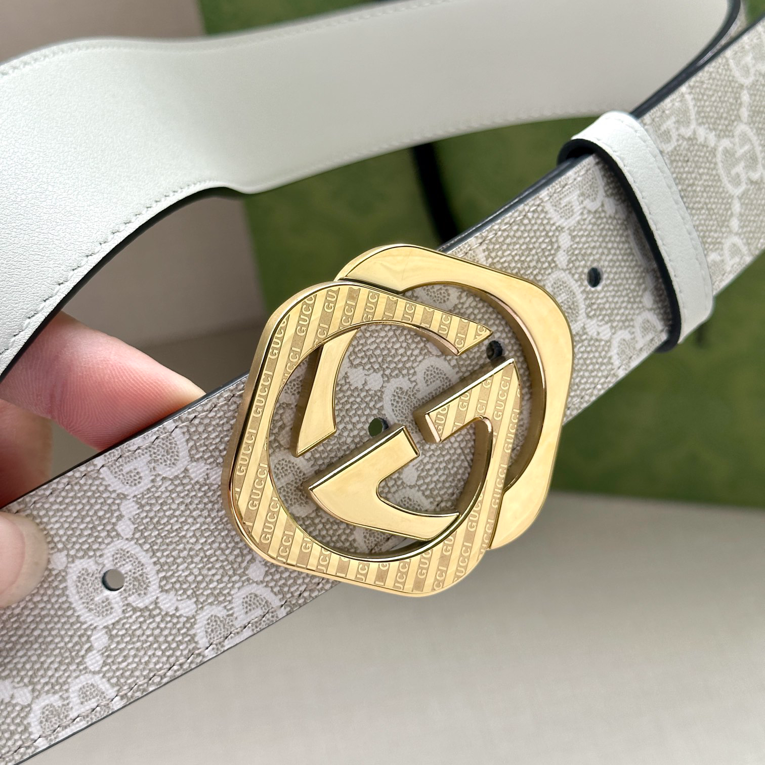 Gucci Marmont printed leather belt 3.8cm wide