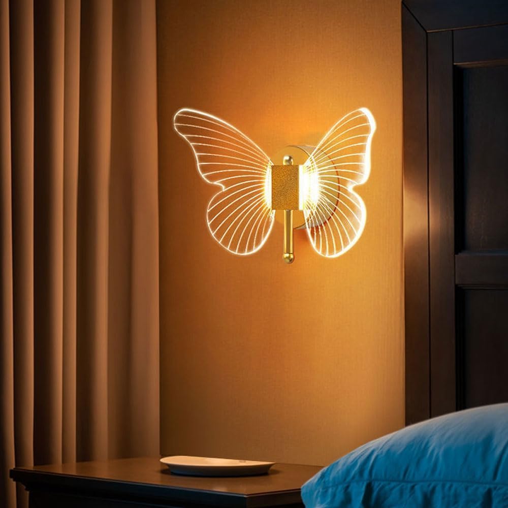 Butterfly LED Wall Light – Sleek Adjustable Lamp for Bedrooms
