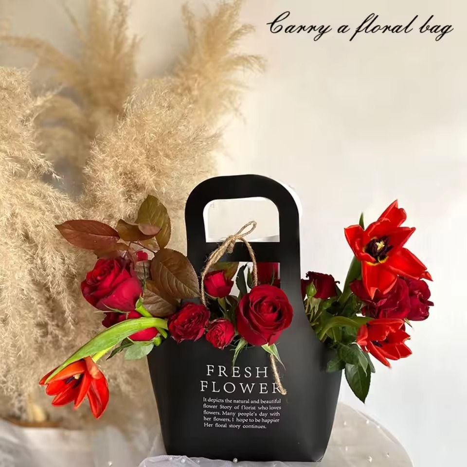 🛍️🌺Cute kraft - paper flower - carrying handbags（💥Buy One Get One Free💥）