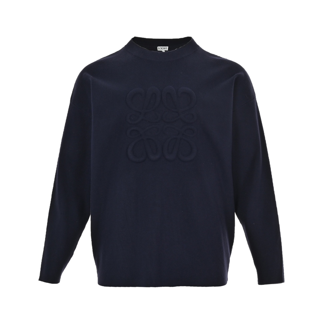 Loewe 24Fw Embossed Anagram Crew Neck Sweater
