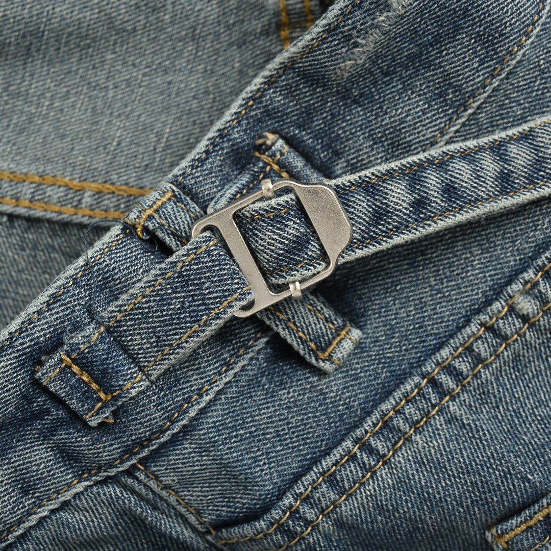 Balenciaga Washed Cut Destroyed Jeans