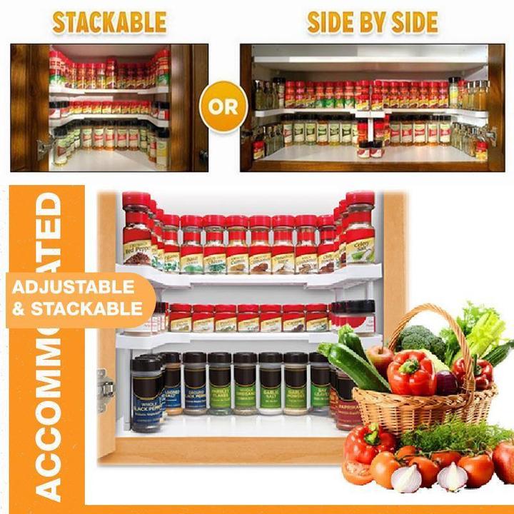 ( Double layer ) Spice Rack and Stackable Shelf（Limited Time Promotion-48% OFF）