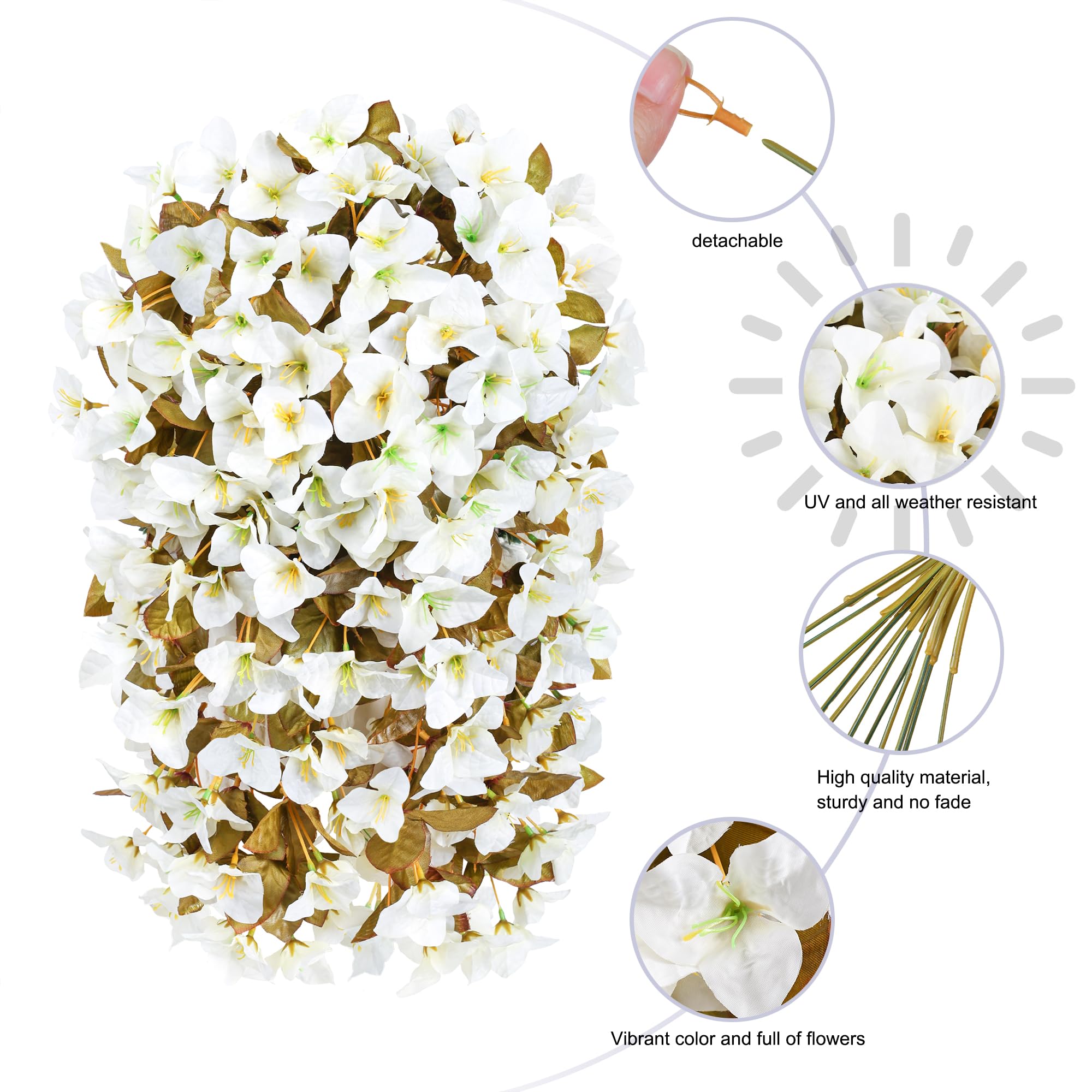 🔥ON SALE - 45% OFF🔥Realistic Faux Silk Bougainvillea Flowers, - UV resistant, Waterproof, Windproof