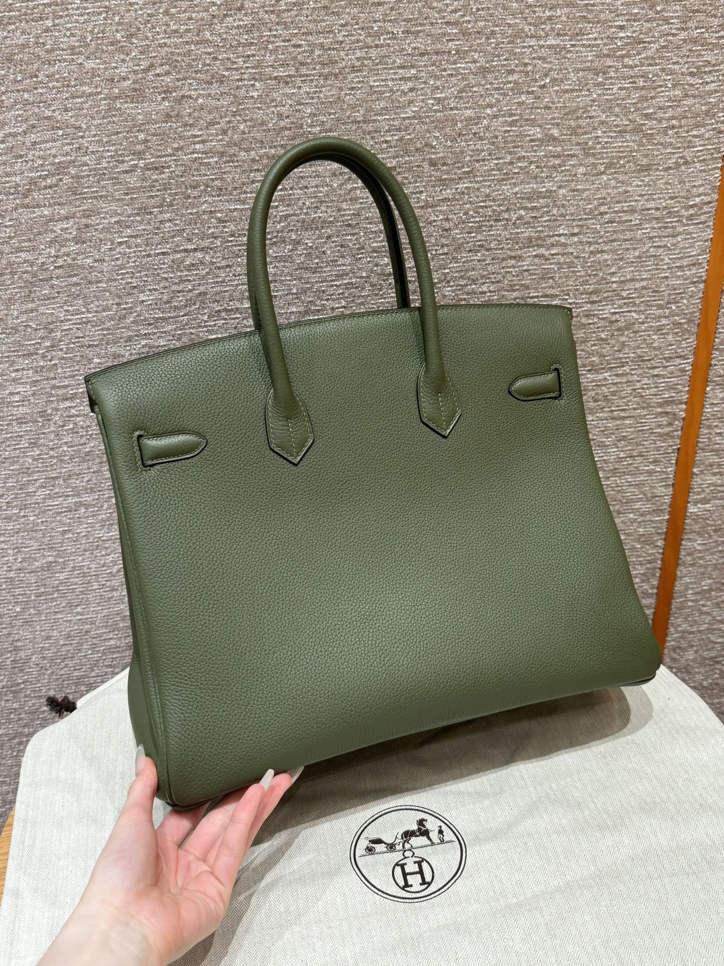 Hermès Birkin 61 Olive Green Handbag(Handmade to Order)