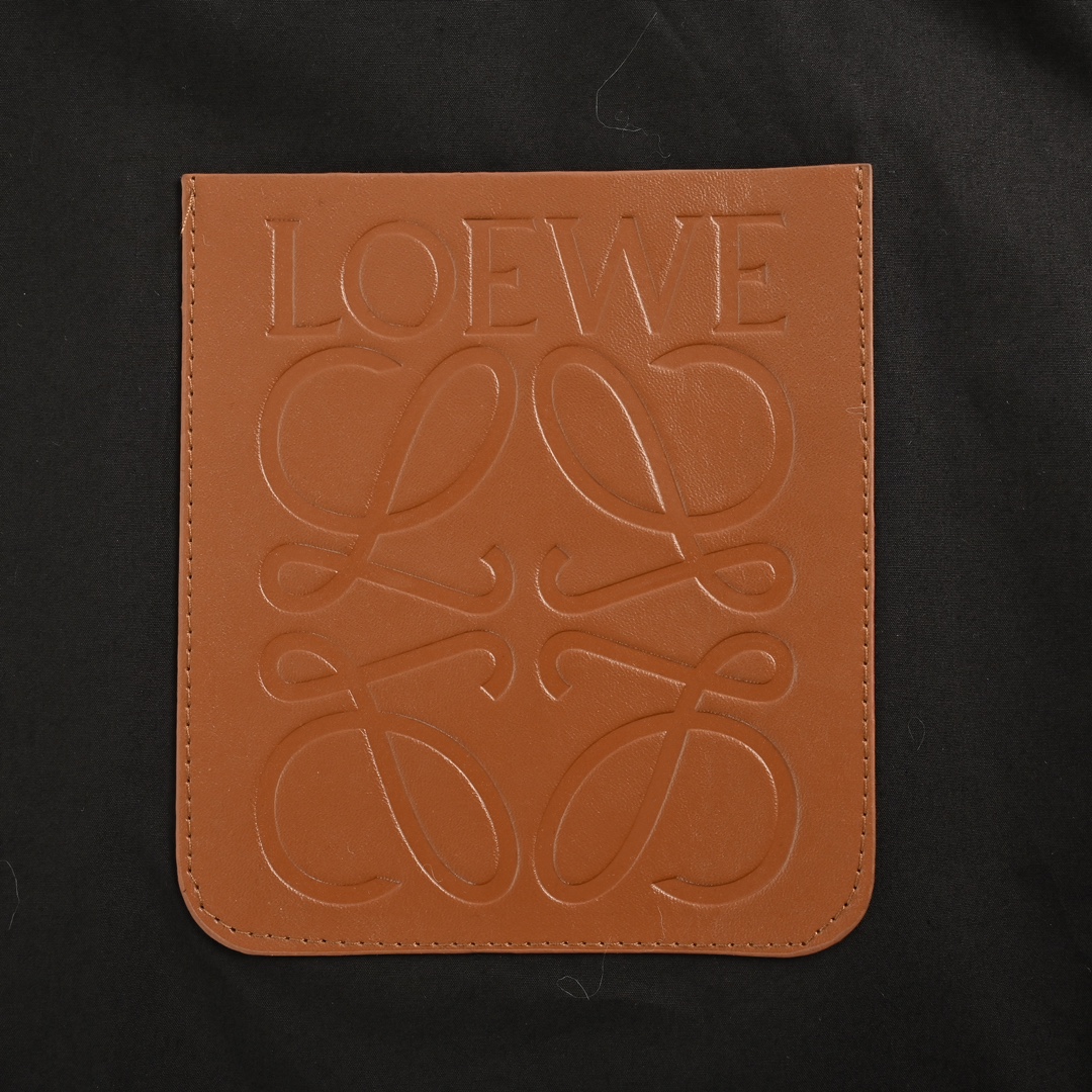 Loewe 24Fw leather patch pocket shirt