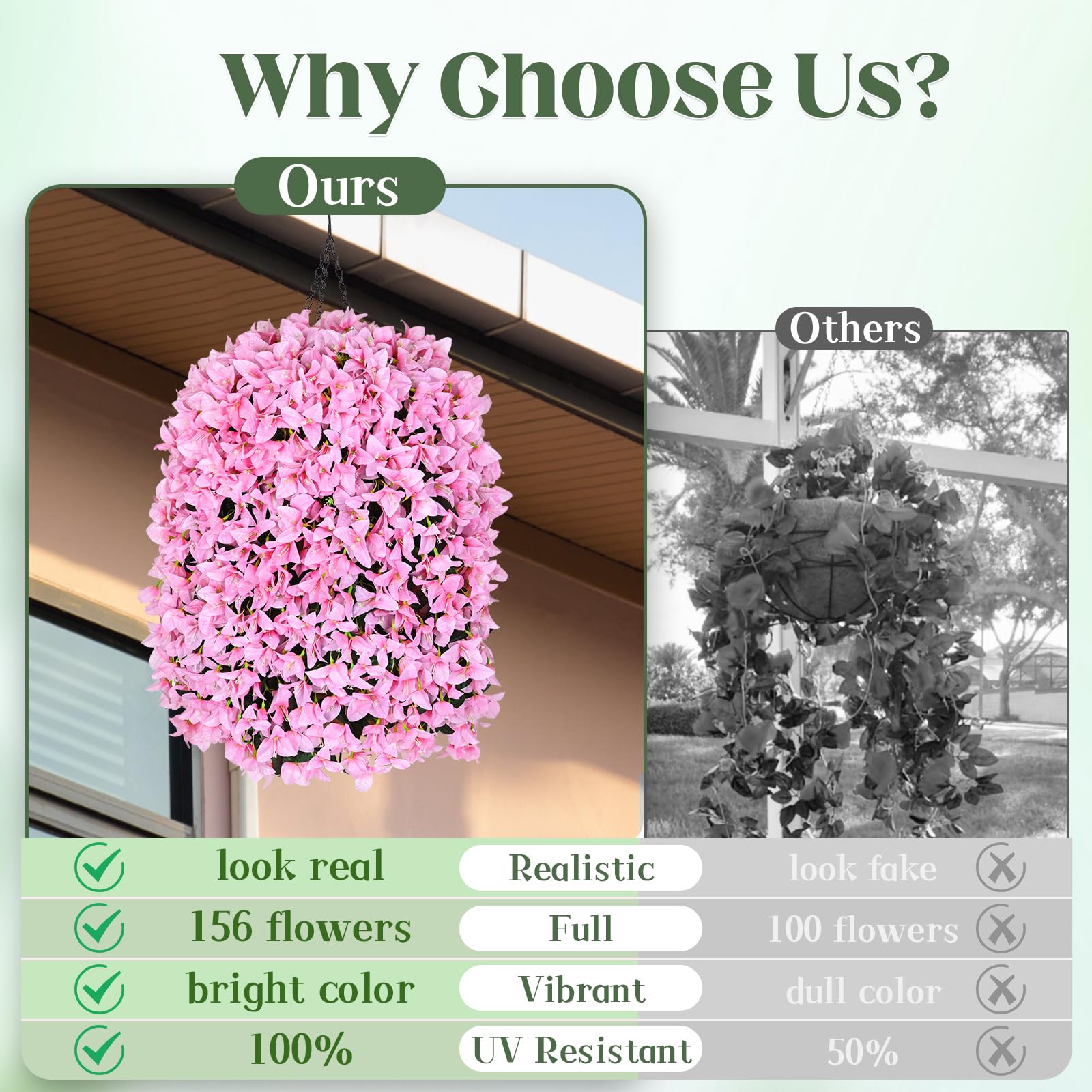 🔥ON SALE - 45% OFF🔥Realistic Faux Silk Bougainvillea Flowers, - UV resistant, Waterproof, Windproof