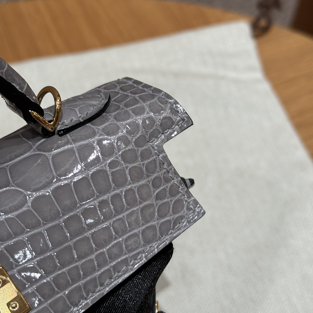 Hermes mini kelly 2 0VGris Ciment handbag (handmade to order)