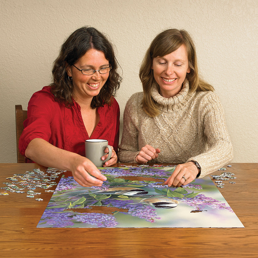 Chickadees and Lilacs | 1000 Piece