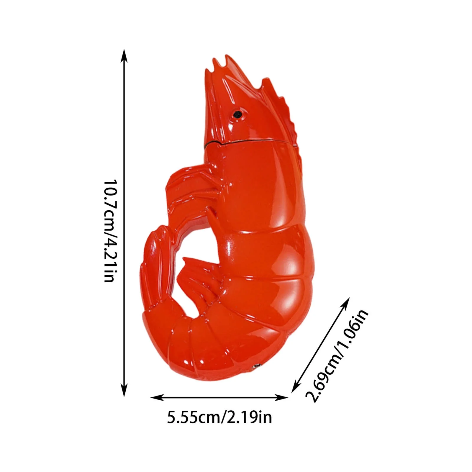🔥Hot Sale-49% OFF🔥💖🎁Blue flame windproof brand new unique personality shrimp shaped lighter🦐🦐 (can be filled with butane gas)