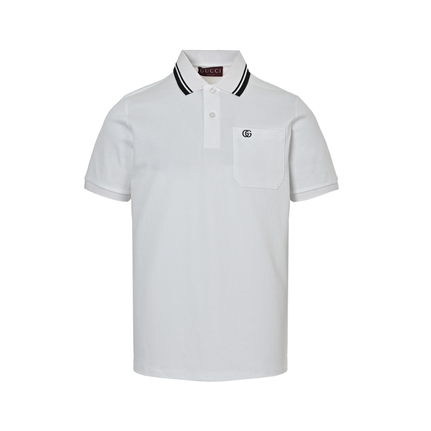 Gucci 25ss pocket double G embroidered Polo short sleeve
