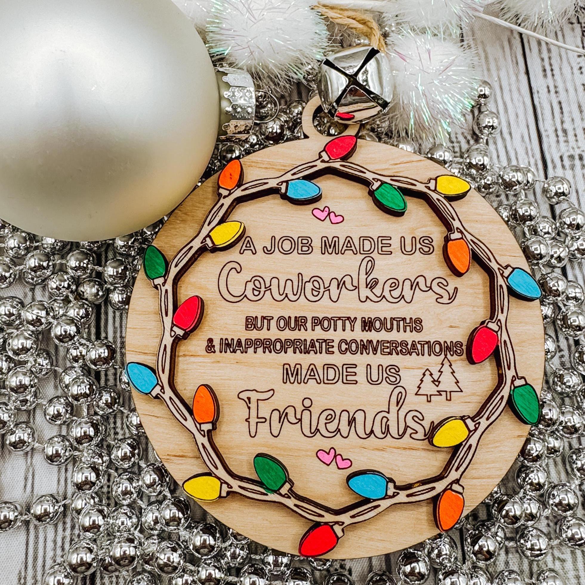 Coworker friendship funny Christmas gift for work | Coworker appreciation gift