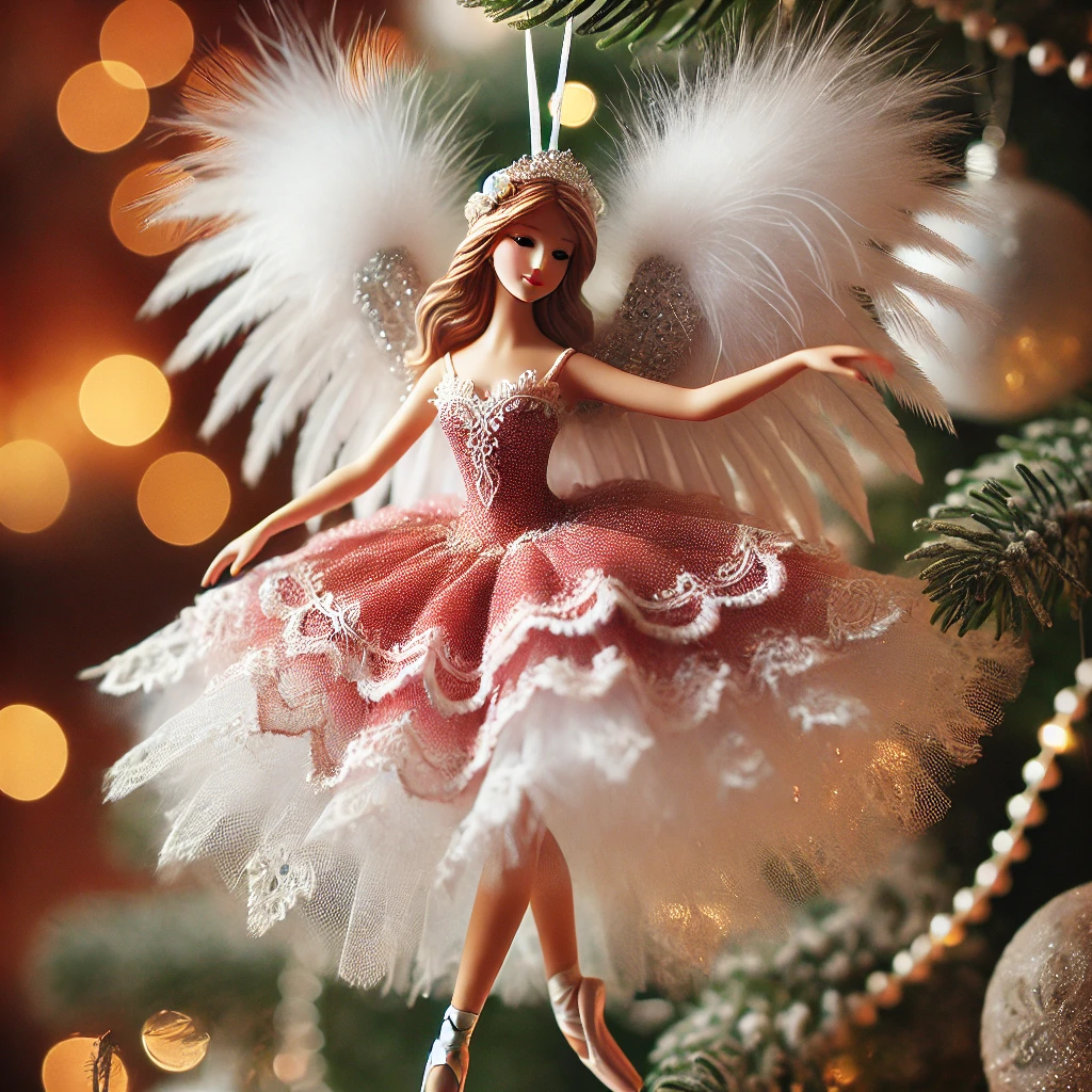 Ballet Dancing Angel Xmas Tree Ornament