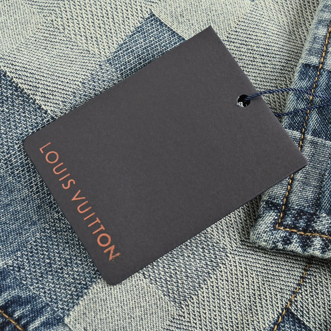 Louis Vuitton 24ss mosaic checkerboard denim jacket