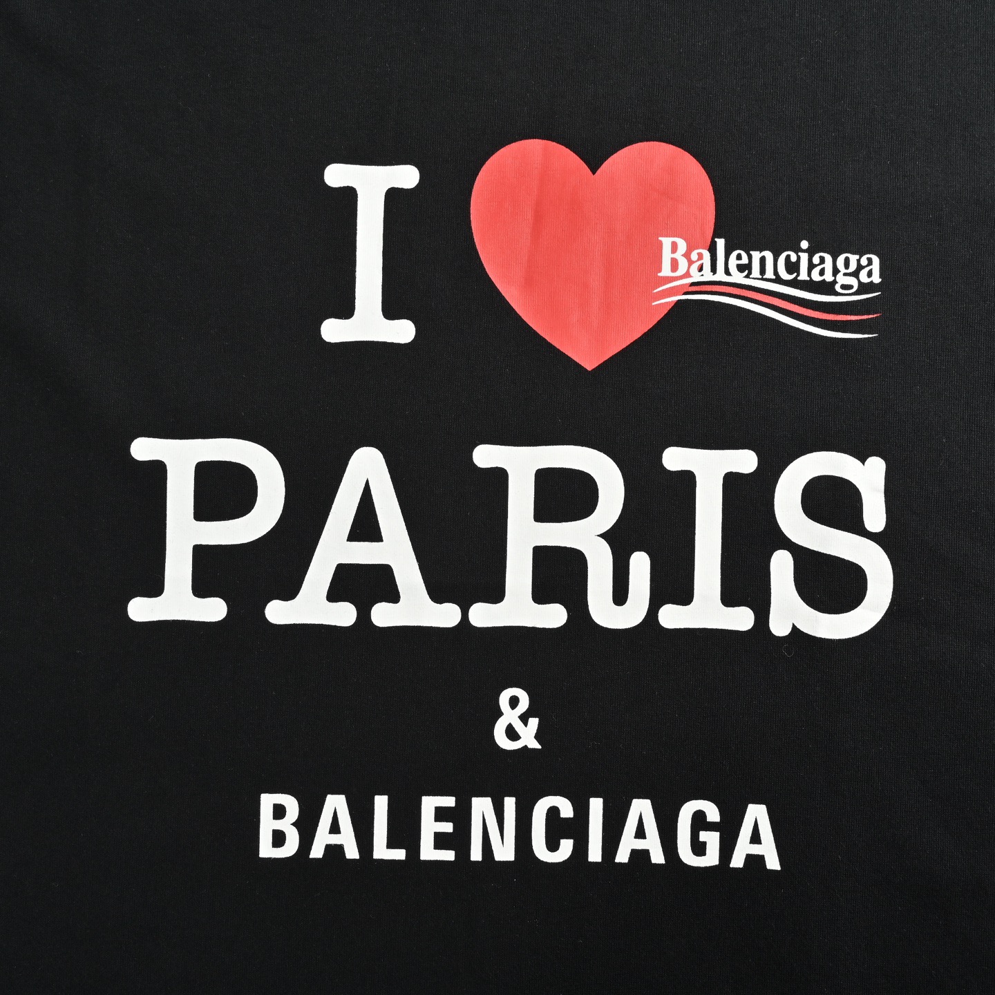 Balenciaga 25ss Valentine's Day collection heart and letter print short sleeves