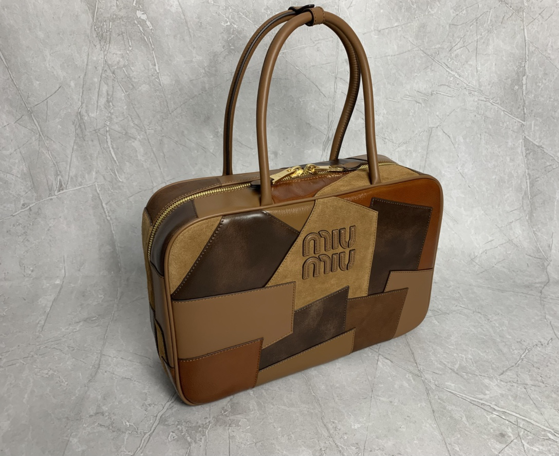 Miu Miu Brown Leather Briefcase 5BB117