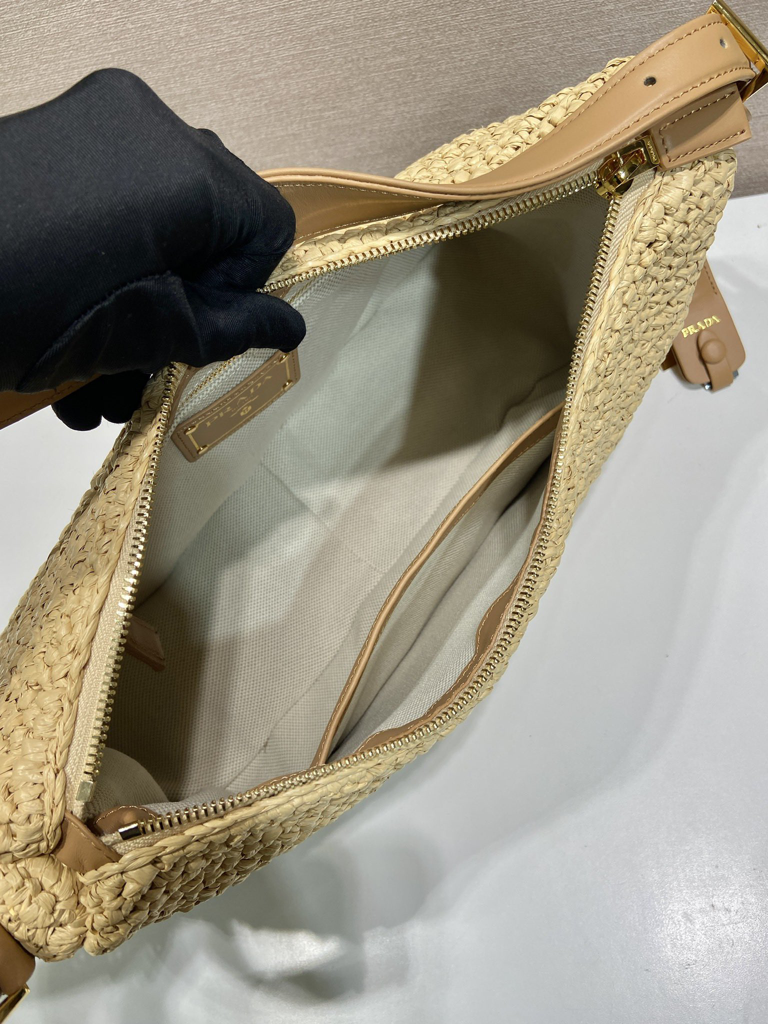 Prada Woven Large Shoulder Bag 1BC246