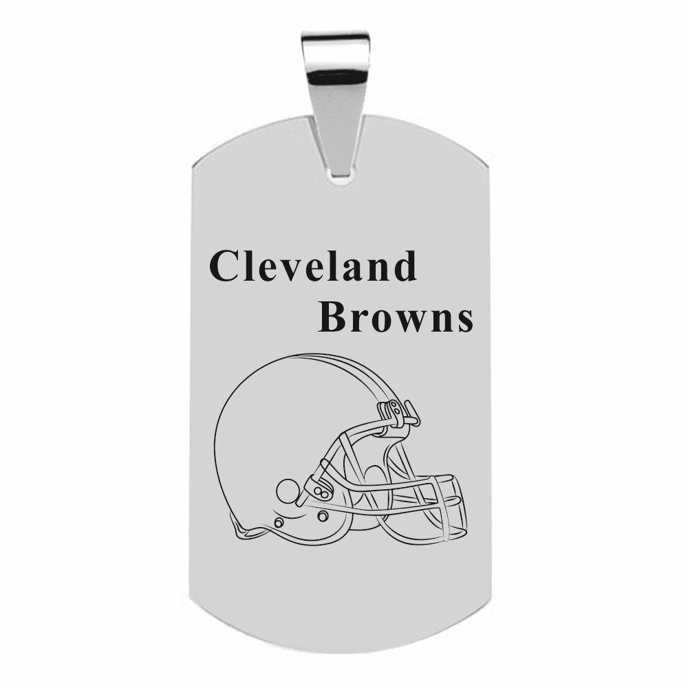 CLEVELAND BROWNS TITANIUM STEEL DOG TAG