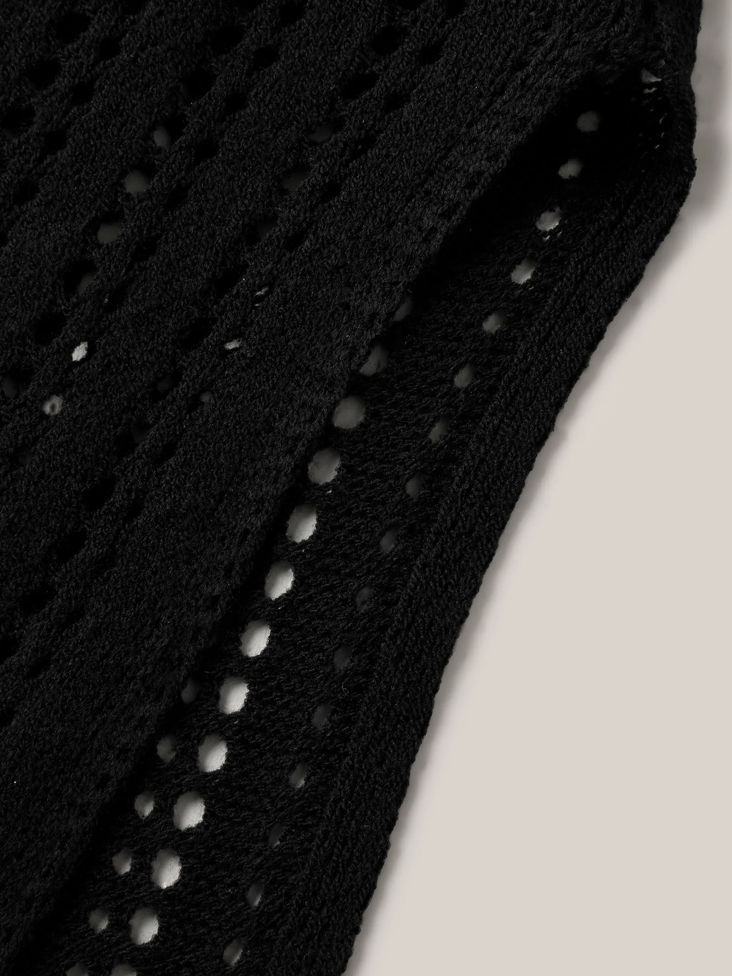 Crochet Floral Embroidery Slit Swim Cover-Up