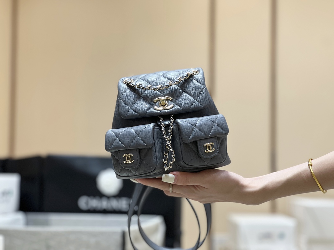 Chanel 24A duma double backpack 3787