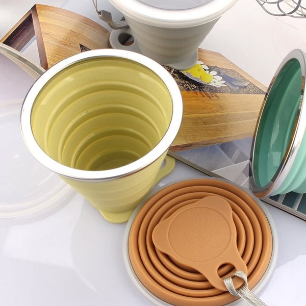 (Last Day Flash Sale-50% OFF) Silicone Collapsible Travel Cup-BUY 4 FREE SHIPPING