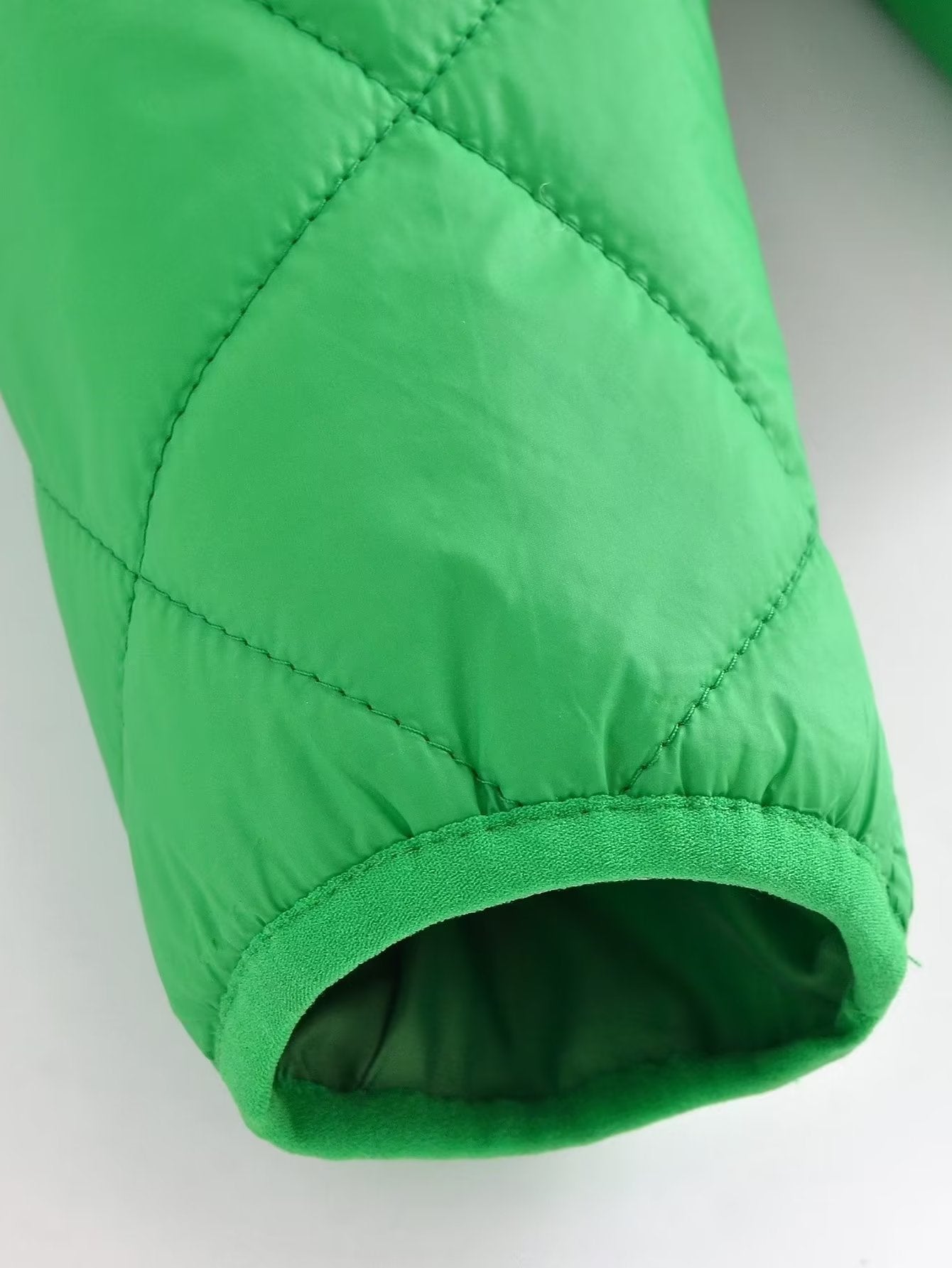 Fall Women Clothing Hooded Quilted Cotton-Padded Jacket Loose Jacket Coat