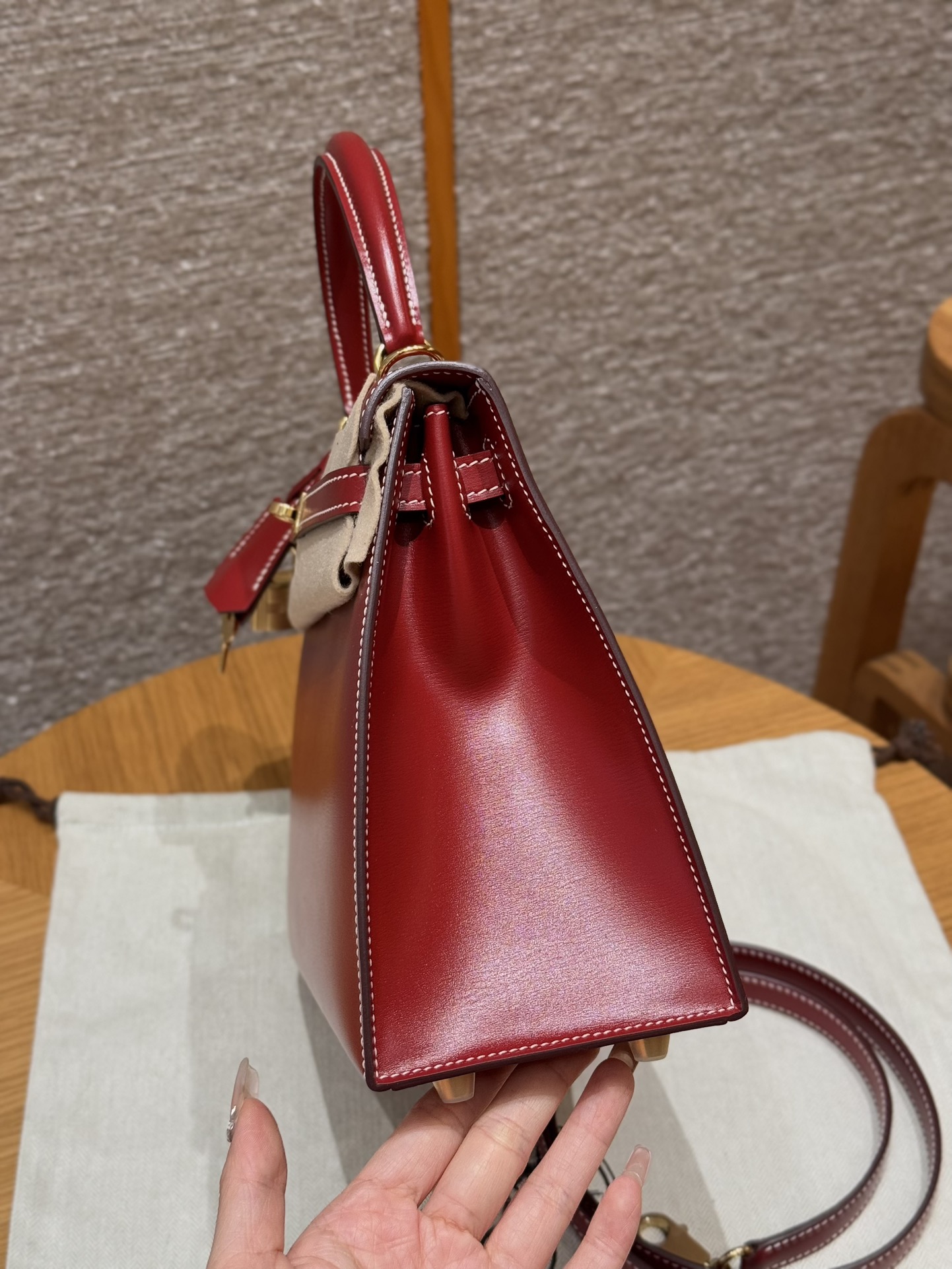 Hermès Kelly 5xRouge piment Handbag (Handmade to order)