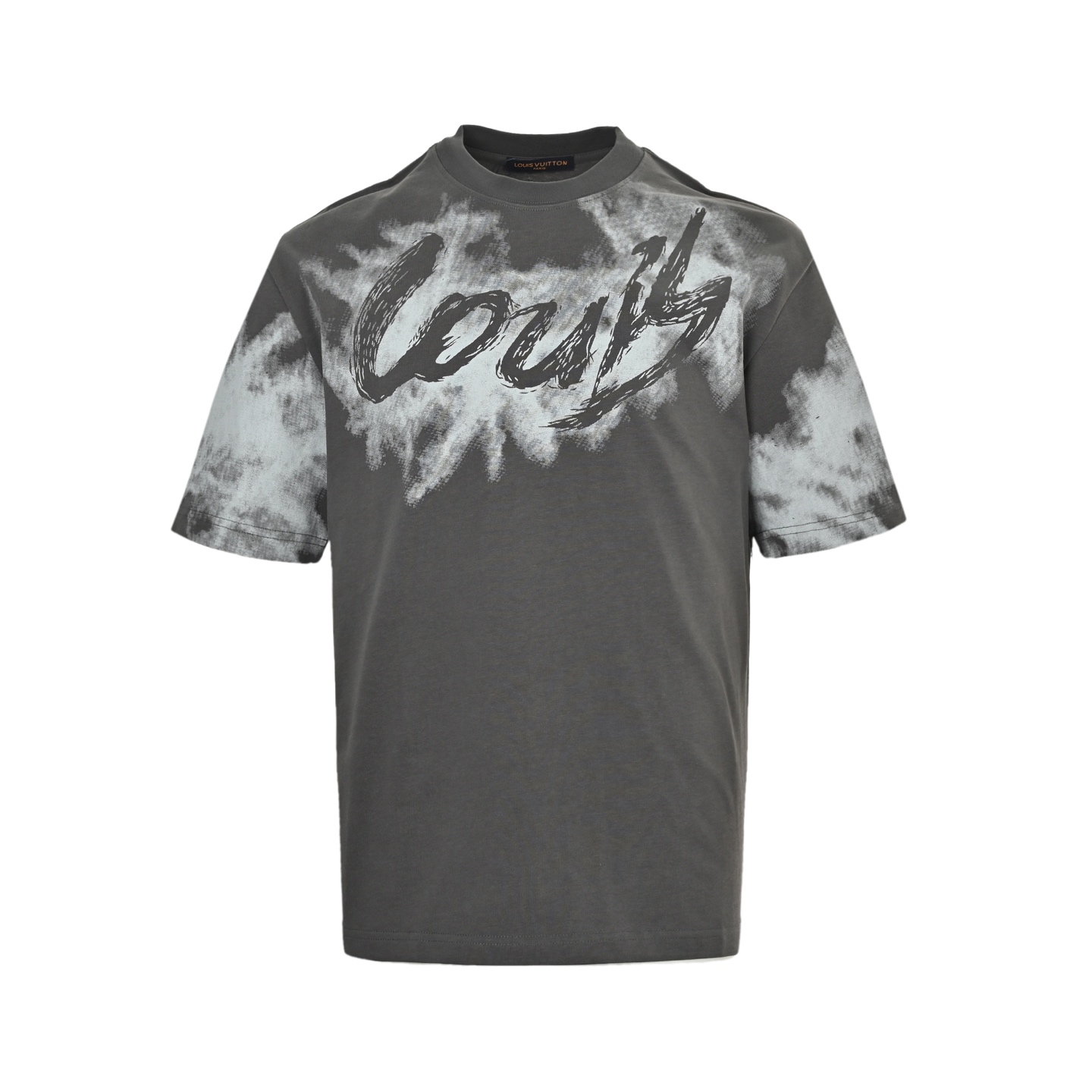 Louis Vuitton 25ss graffiti hand-painted letter rendering print short sleeve