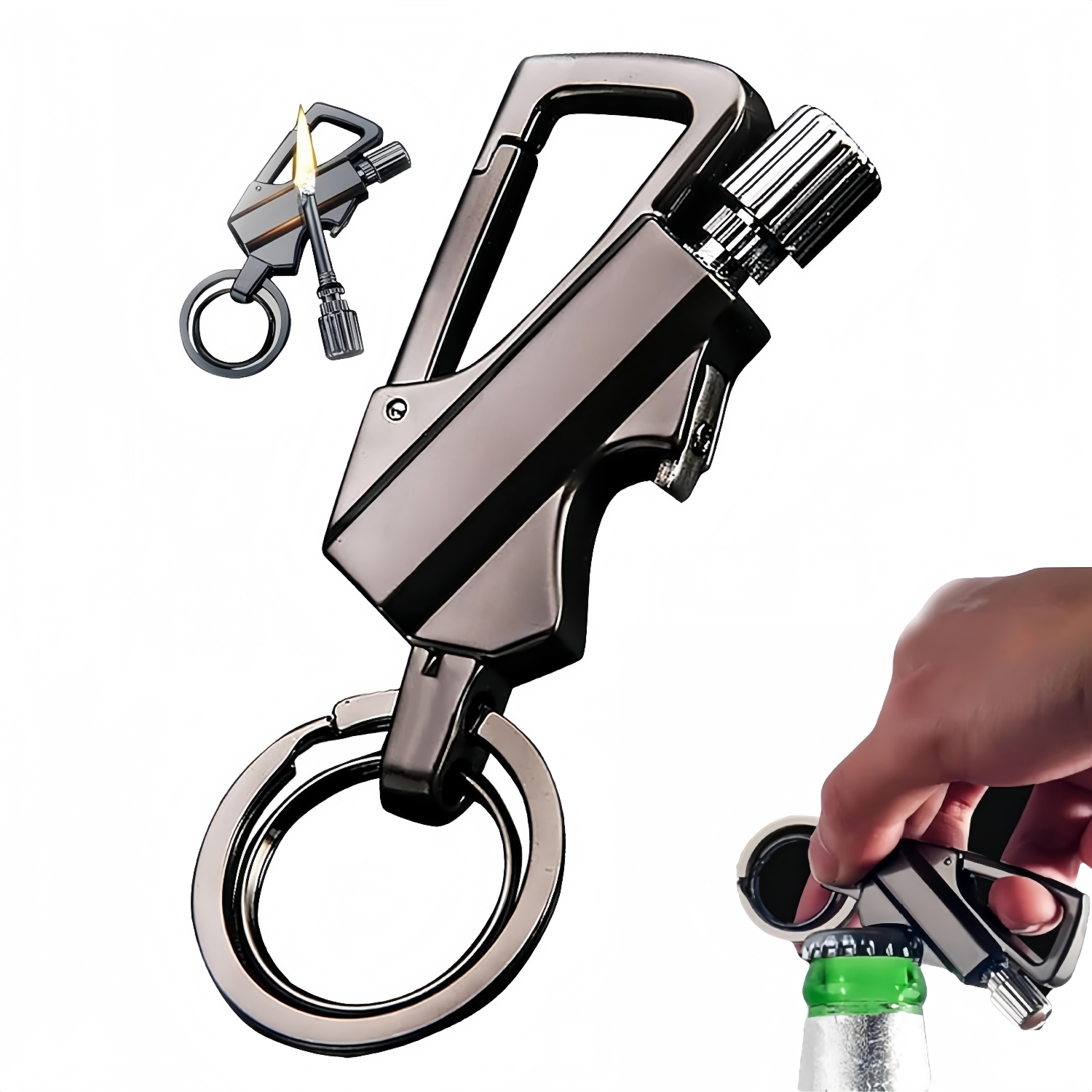 💥ON SALE💥- Permanent Match Infinity Lighter with Multitool Keychain Bottle Opener