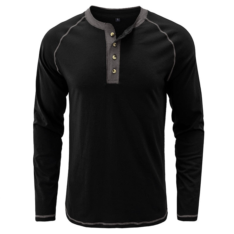men's Henley Collar Shirt