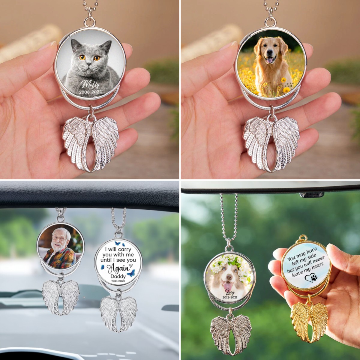Personalized Angel Wings Keychain