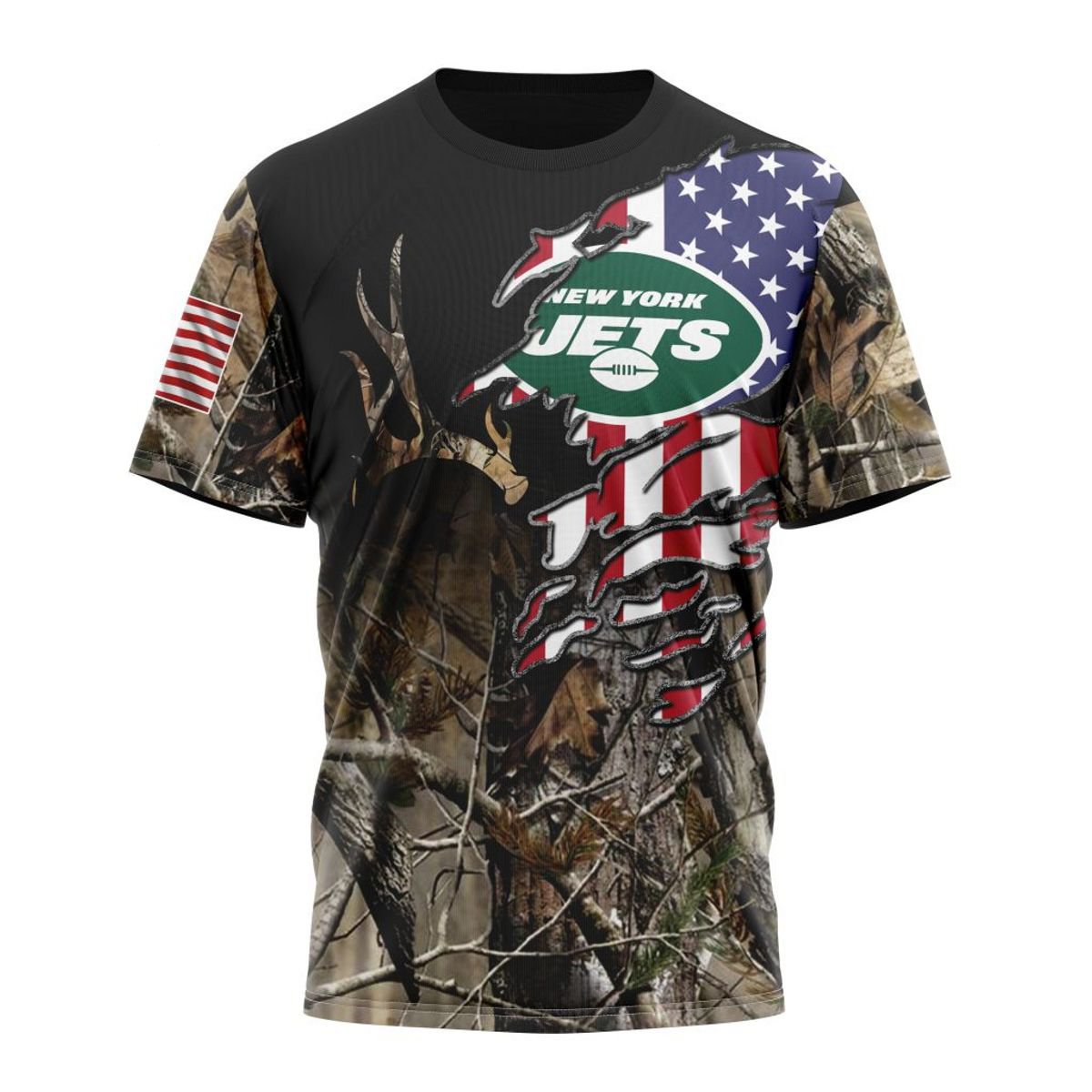 NEW YORK JETS 3D HOODIE CAMO REALTREE HUNTING