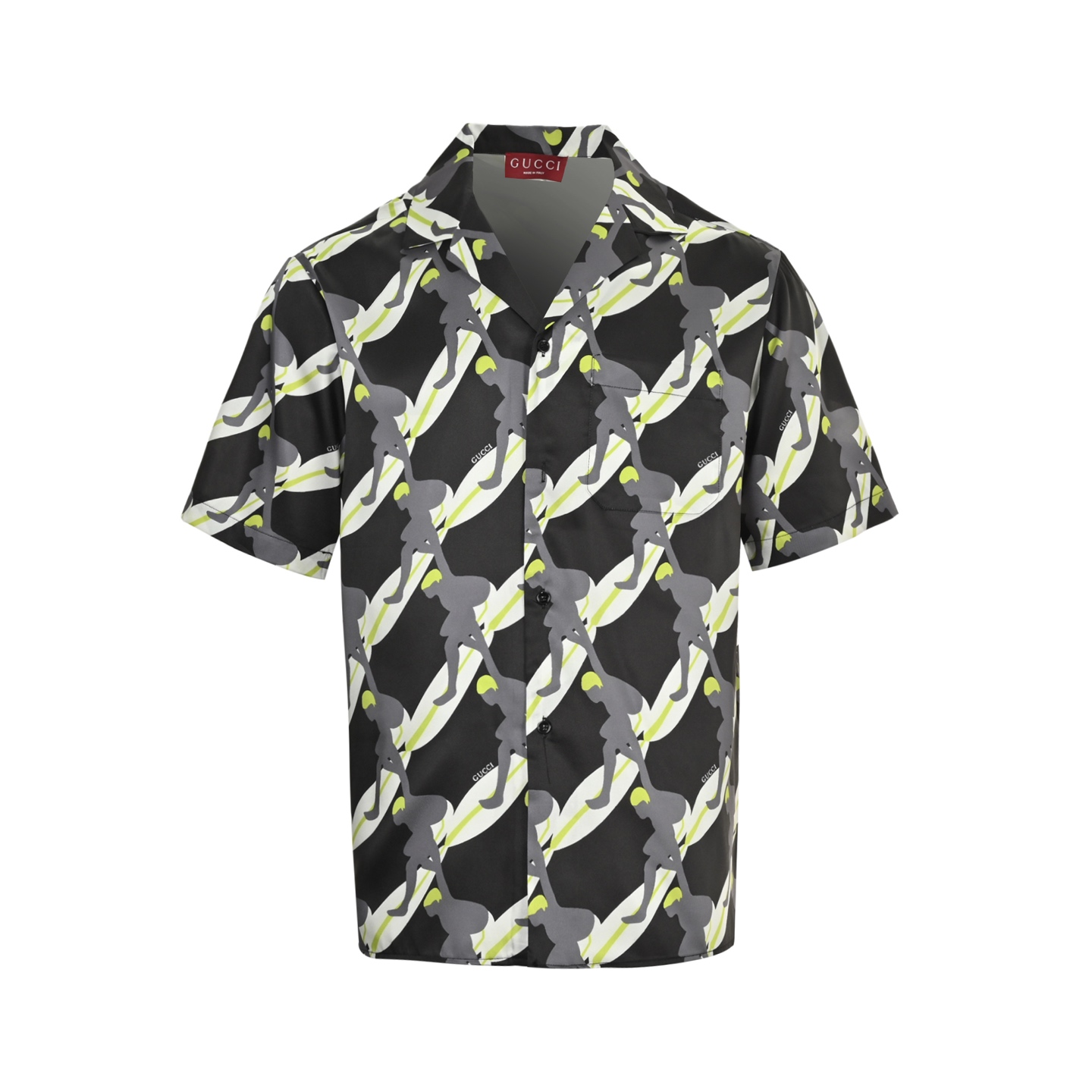 Gucci 25ss surf silk suit short sleeve shirt