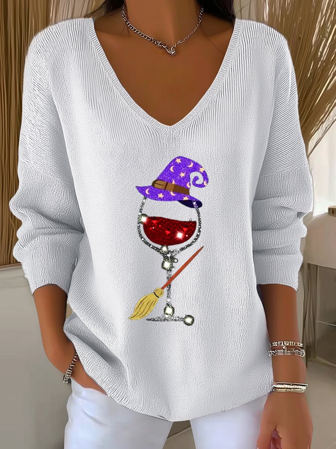 🔥Buy 3 Get 10% Off🔥Women's Casual Retro Halloween Printed Sweatshirt Striped Long Sleeve T-shirt