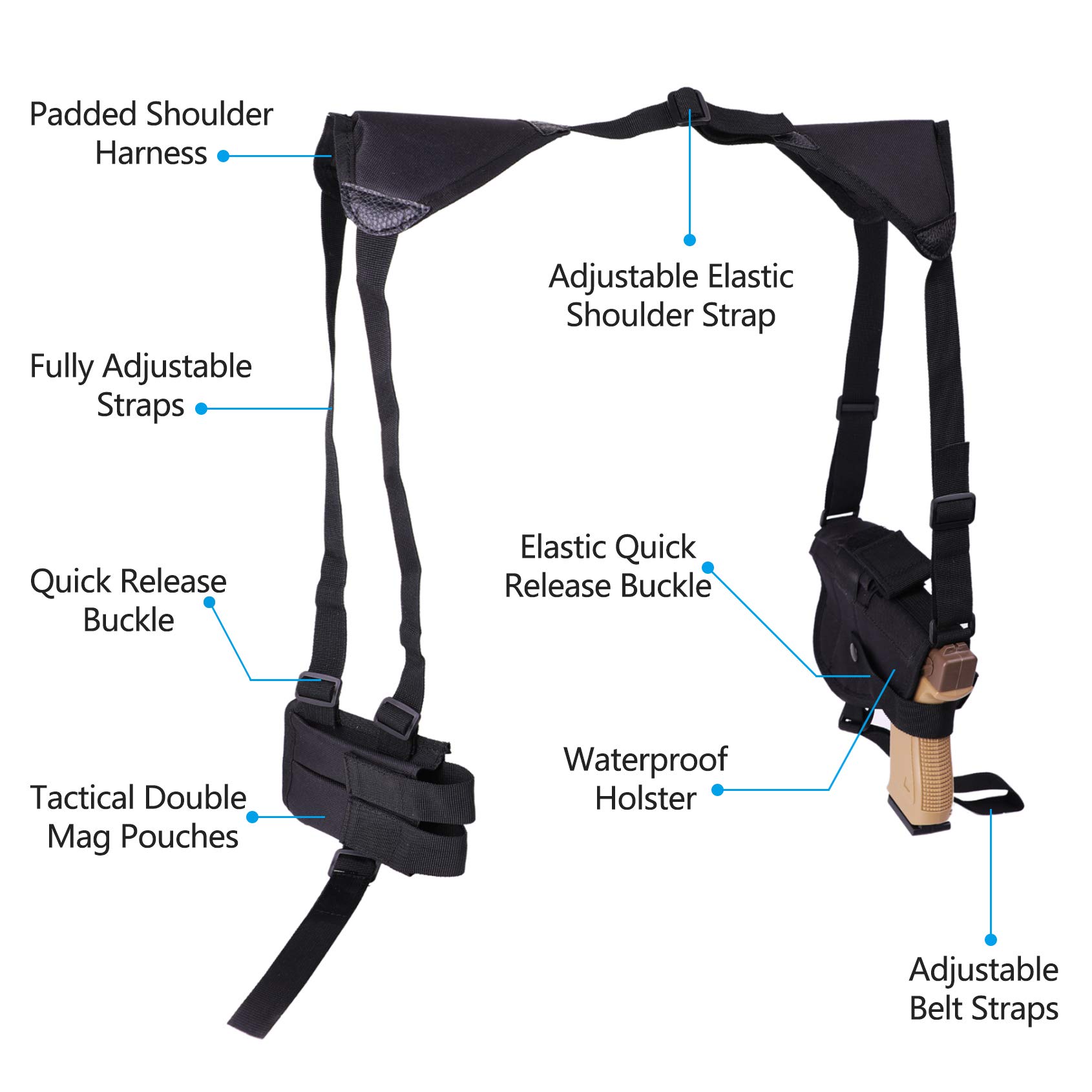 Deluxe Universal Horizontal Shoulder Holster