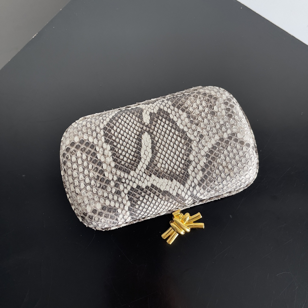 Bottega Veneta Python Leather Evening Bag 754614