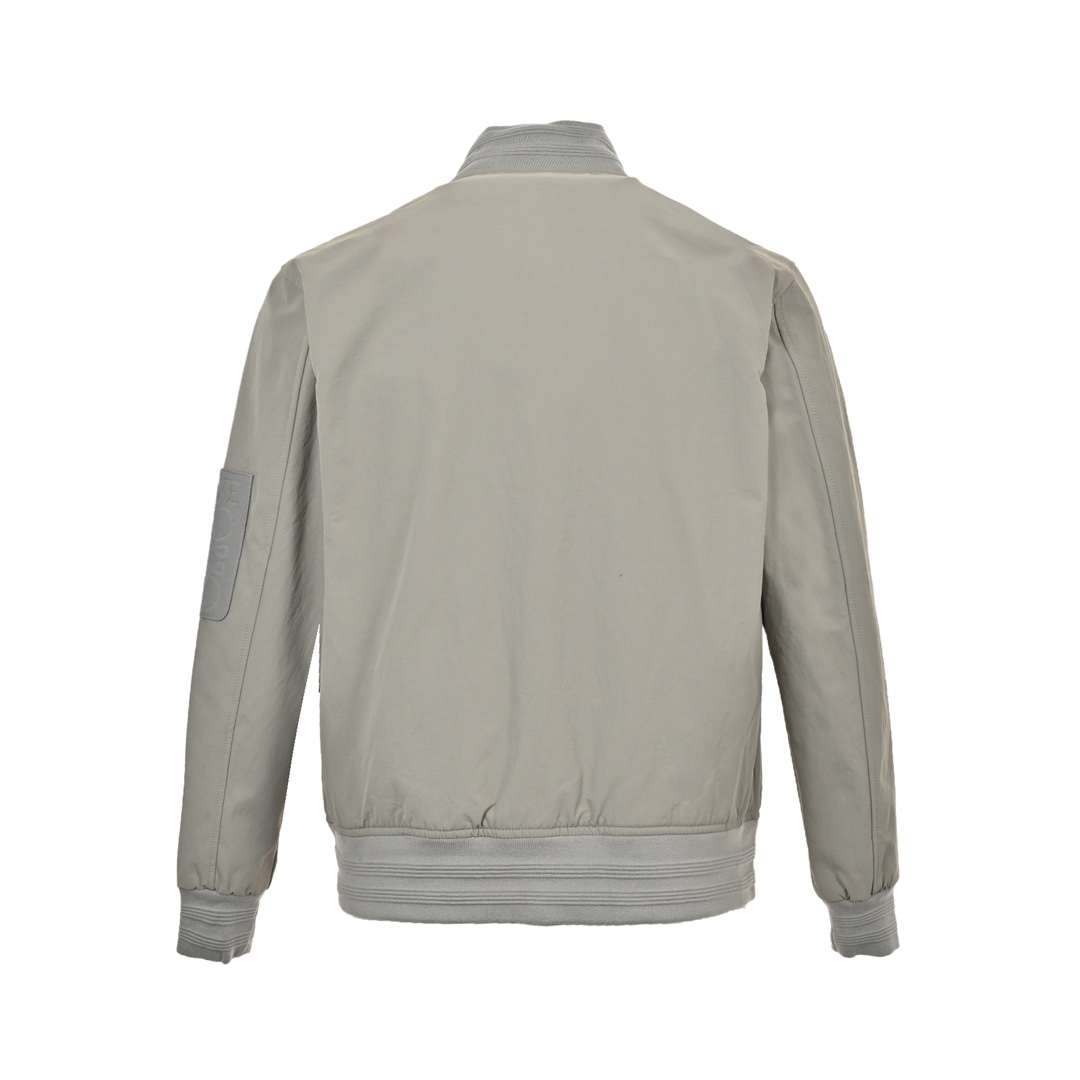 Loewe 24Fw chest embroidered logo bomber jacket