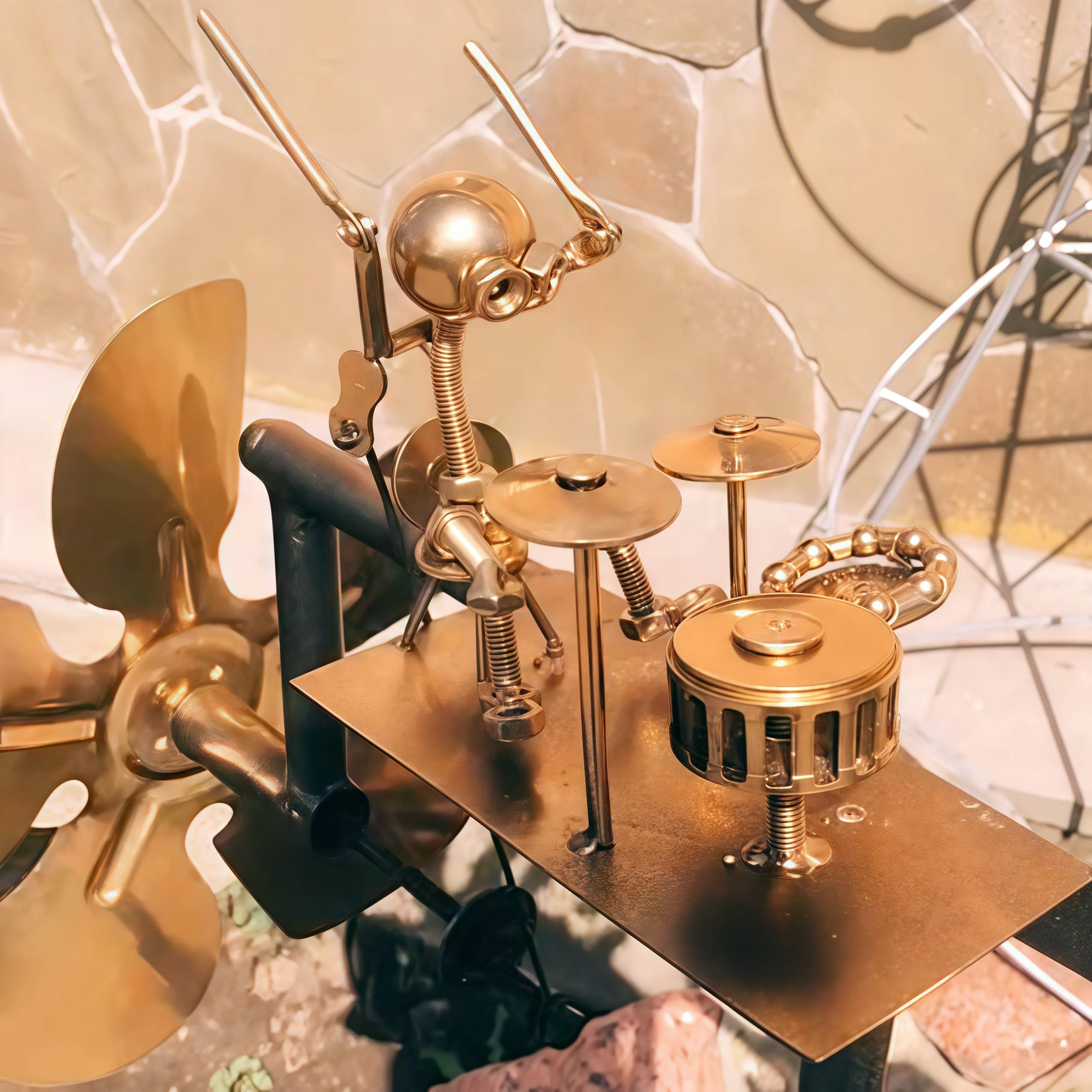 🔥ON SALE - 70% OFF🔥Handmade Metal Drummer Windmill🥁