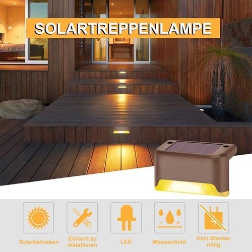 (💥Last Day Promotions-50% OFF)--LED Solar Lamp Path Staircase Outdoor Waterproof Wall Light-BUY 10 GET 10 FREE & FREE SHIPPING