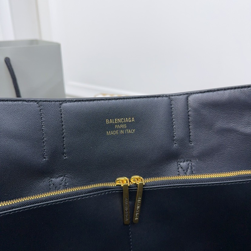 Balenciaga Bel Air Medium Black Gold Handbag