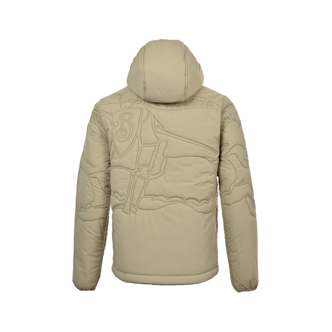 Burberry 24Fw Warhorse Embroidered Quilted Zip Hooded Puffer Jacket